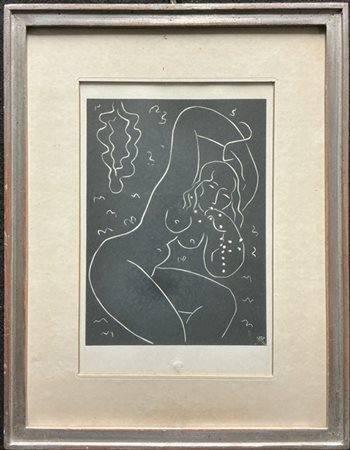 HENRI MATISSE "Nu au bracelet" 
linoleografia
immagine cm 24x17,5
Foglio cm 32x2