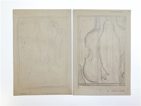 Alberto Martini "La pénultieme - Le Phenomene futur (Mallarmé)" 
due Illustrazio
