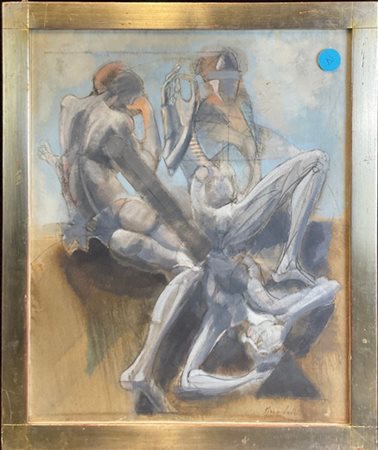 Piero Leddi "Il giorno e la notte" 1984
tecnica mista su tela
cm 60x50
firmato i