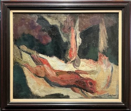 Attilio Alfieri "Coniglio" 1959
olio su tela
cm 74,5x90
Firmato in basso a destr