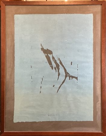 Annibale Biglione "Senza titolo" 1971
litografia su carta azzurra
cm 67x49
firma