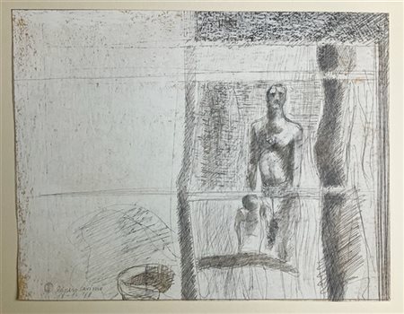 Ruggero Savinio "Senza titolo" 1968
tecnica mista su carta
cm 16,5x21,5
firmato