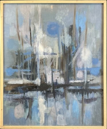Giuseppe Ajmone "Nell'acqua" 1958
olio su tela
cm 63x59
titolato e datato al ret