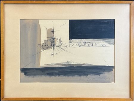 Cesare Peverelli "Senza titolo" 1959
tecnica mista su carta
cm 33,5x47,5
firmata