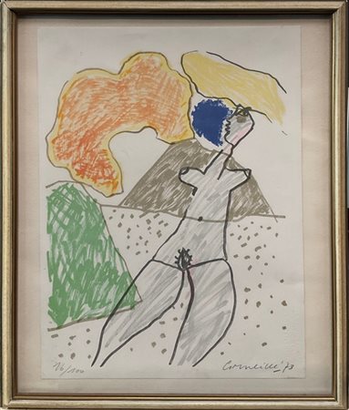 Guillaume Corneille "Senza titolo" 1973
litografia a colori
cm 33,5x24
Firmata e