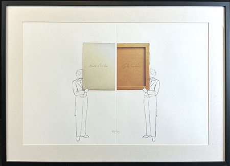 Giulio Paolini "Per un verso o per l'altro (Amore e Psiche)" 2007
litografia fus