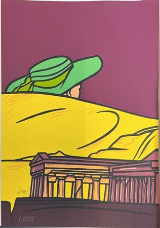 Valerio Adami "Senza titolo" 
serigrafia a colori
cm 65x49,5
firmata e numerata