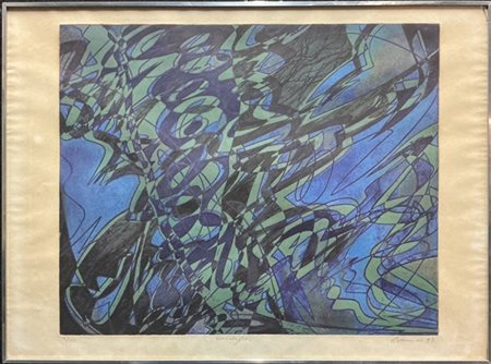 Hector Saunier "Eucalyptus" 1973
acquaforte e acquatinta
(lastra cm 48x59; fogli