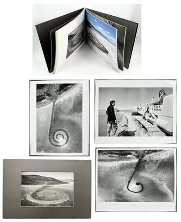 GIANFRANCO GORGONI "Spiral Jetty" 
Lotto composto da tre fotografie in bianco e
