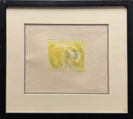 JEAN FAUTRIER "Les cinq arbres" 1927
acquaforte e acquatinta a colori
cm 24x28
n