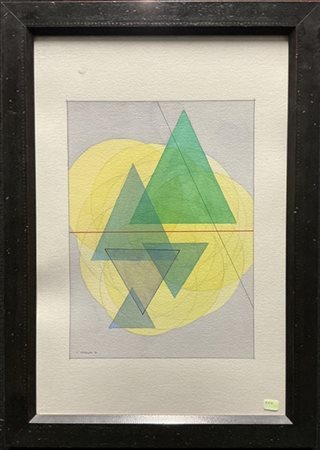 Luigi Veronesi "Senza titolo" 1991
acquerello e matita su carta
cm 56x37
Firmato