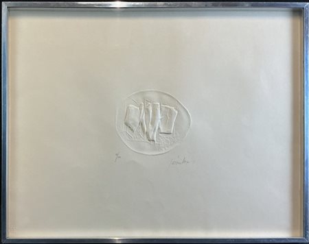 Giò Pomodoro "Rilievo bianco" 1964
calcografia
cm 47,5x63
firmata, datata e nume
