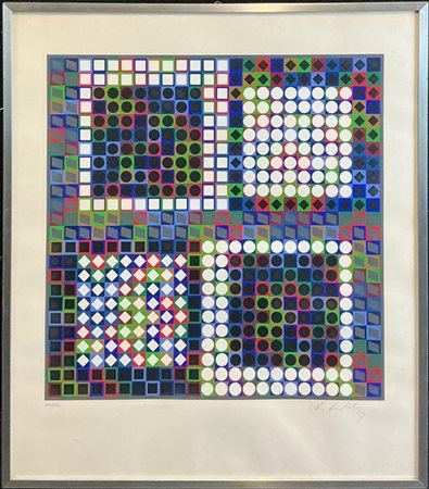 Victor Vasarely "Our MC2" 1970
serigrafia a colori
cm 54,5x48,5
firmata e numera