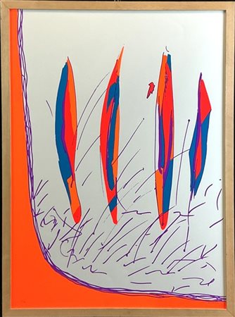 Giulio Turcato "Senza titolo" 
litografia a colori
cm 69x49
firmata e numerata 7