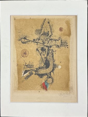 Johnny Friedlaender "Oiseau V" 1958
acquaforte
cm 20x15,8
firmata in basso a des