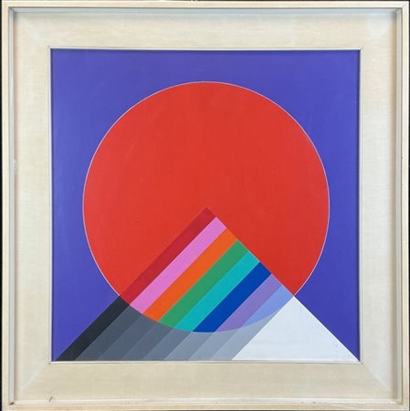 Eugenio Carmi "Rosso - viola" 1972
acrilici su tela
cm 60x60
datato e firmato in