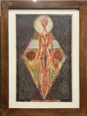 Bruno Ceccobelli "Terrae Certosinae" 2000
olio e tecnica mista su carta
cm 60x38