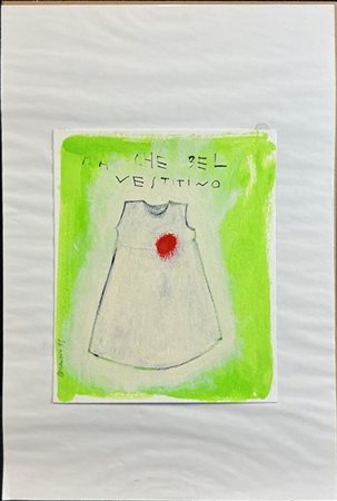 SILVIA LEVENSON "Ma che bel vestitino" 1999
tecnica mista su carta
cm 25x20
firm