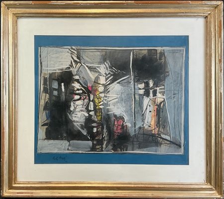Giorgio Celiberti "Senza titolo" 
tecnica mista su carta intelata
cm 50x60
firma