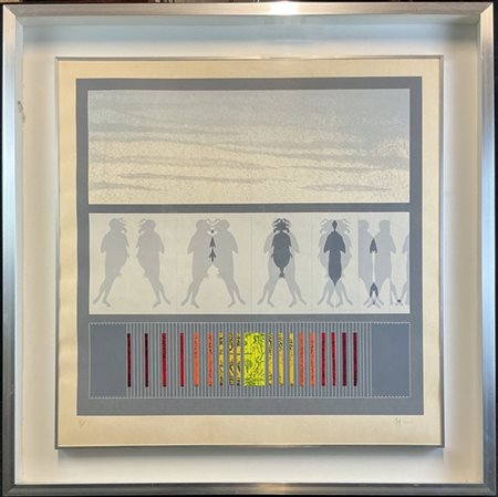 Ferruccio Ascari "Senza titolo" 1978
serigrafia e collage
cm 63,5x62
firmata e n