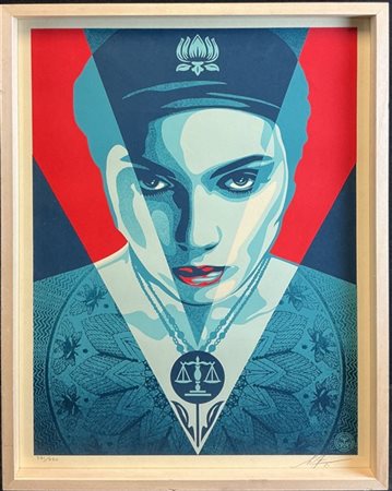 Obey (Shepard Fairey) "Justice Woman" 
litografia a colori
cm 60x45
firmata e nu