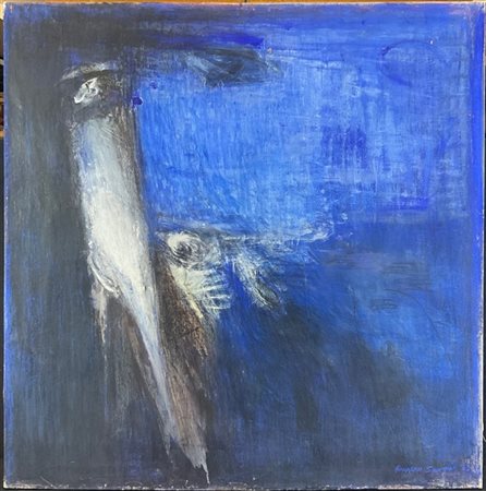 Ruggero Savinio "Circostanza di una notte d'estate" 1963
olio su tela
cm 106x106