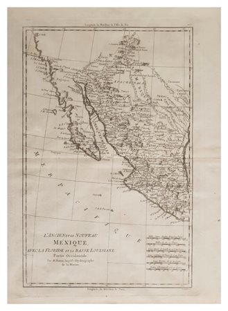 Carta geografica incisa del Messico e dell'America Centrale