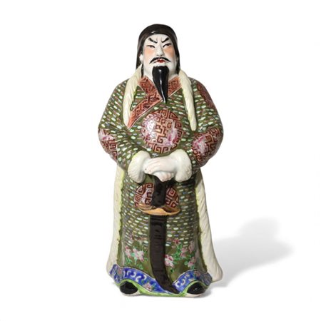 Figura orientale in porcellana policroma