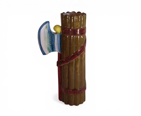 Vaso portafiori in forma di fascio littorio