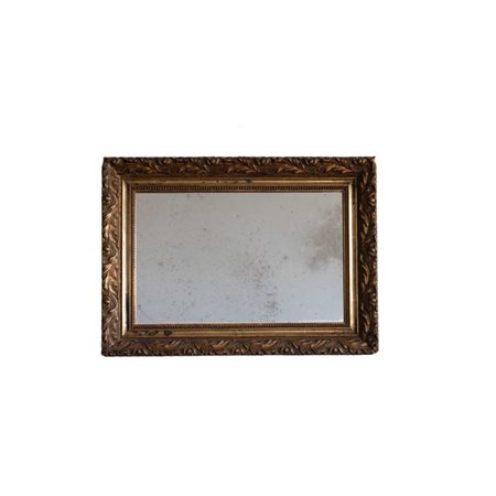 Specchio rettangolare in legno dorato