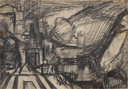 FRANK AUERBACH Study of Turner's "The Parting of Hero and Leander" 1958 circa...