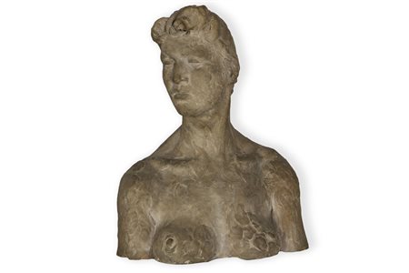 FAUSTO MELOTTI Mezzo busto femminile 1943 circa Terracotta 40x31x16 cm...