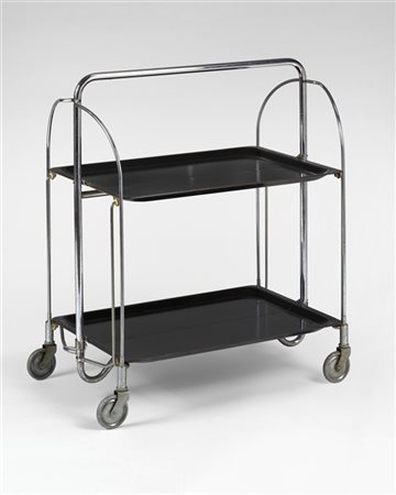 Bremshey & Co.

Carrello portavivande pieghevole a due ripiani in metallo croma