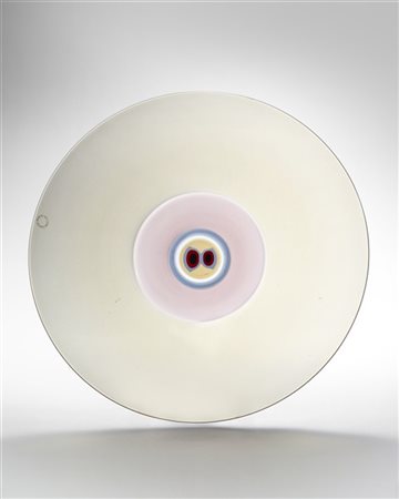 Tapio Wirkkala Grande piatto. Manifattura Venini, Murano, 1986. Vetro soffiato a