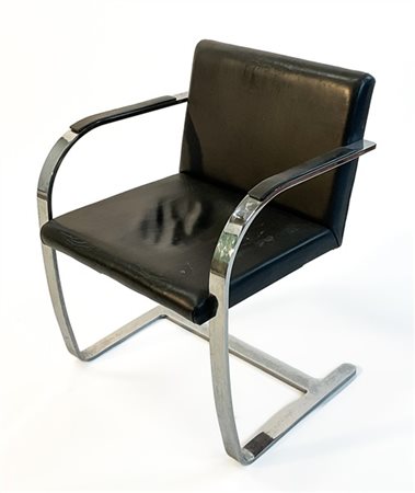 Ludwig Mies van der Rohe (Attribuito)
Poltroncina modello "Brno". Produzione Kno