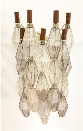 Manifattura di Murano Applique grande della serie "Poliedri". Anni '70/'80. Meta