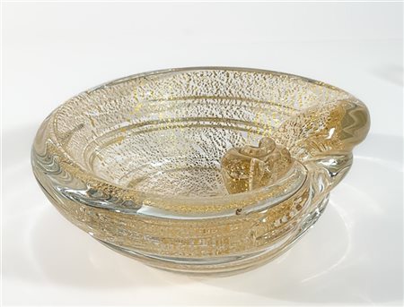 ALBERTO DONÀ Svuota tasche. Murano, anni '90/2000. Vetro soffiato cristallo con