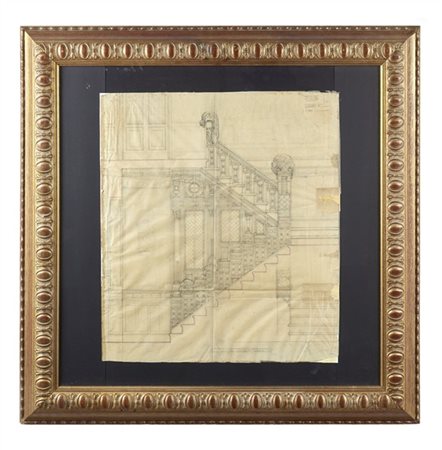 Manifattura Chini & C.
Disegno architettonico raffigurante i dettagli decorativ