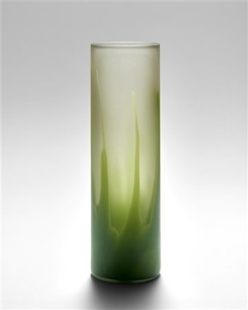 Gino Poli (Attribuito)
Prototipo di vaso cilindrico in vetro incolore con inclus