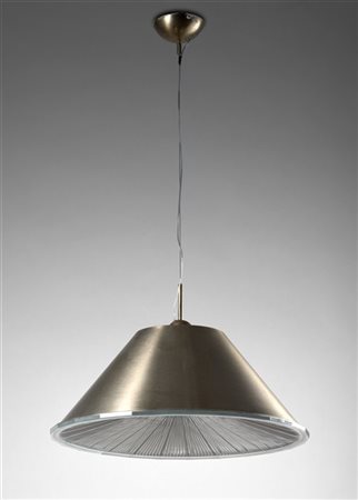 Italiana Luce Lampada a sospensione modello "Dea". Italia, anni '90. Acciaio spa