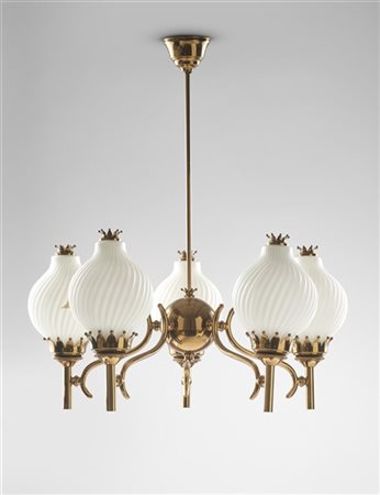 Angelo Lelii Lampada modello "Tortiglioni". Produzione Arredoluce, Monza, 1961ca