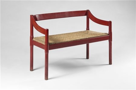 Vico Magistretti Divano modello "Carimate". Produzione Cassina, Meda, 1960. Legn