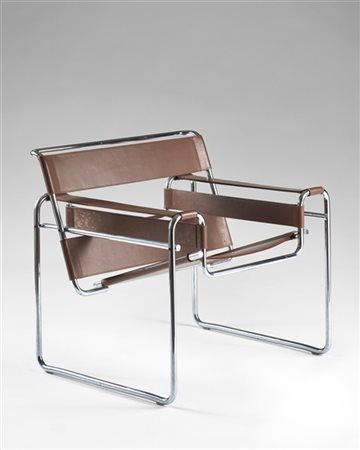 Marcel Breuer Poltrona modello "B3" o "Wassily". Produzione Gavina, San Lazzaro