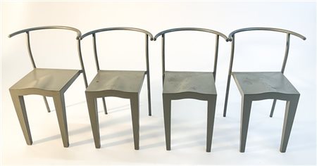 Philippe Starck Lotto di quattro sedie modello "Dr Glob". Produzione Kartell, Mi