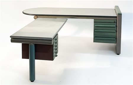 Michele De Lucchi (1951) e Ettore Sottsass (1917-2007) Scrivania con ripiano per