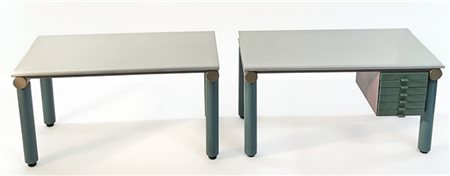 Michele De Lucchi (1951) e Ettore Sottsass (1917-2007) Lotto di due scrivanie di
