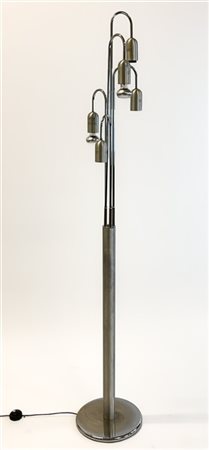 Robert Sonneman Lampada da terra modello "Waterfall". Italia, anni '70. Allumini