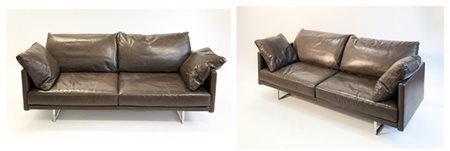 Piero Lissoni Coppia di divani in pelle della serie "Toot". Cassina, Meda, 2009.