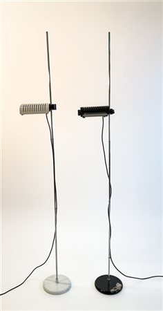 Joe Colombo Due lampade da terra modello "Spider". Produzione O-Luce, Italia, 19