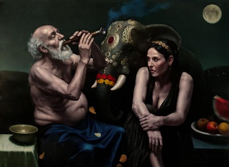 SALVATORE TESTA - Una musica Dimensioni: 80 × 110 cm Supporto: tela in cotone...